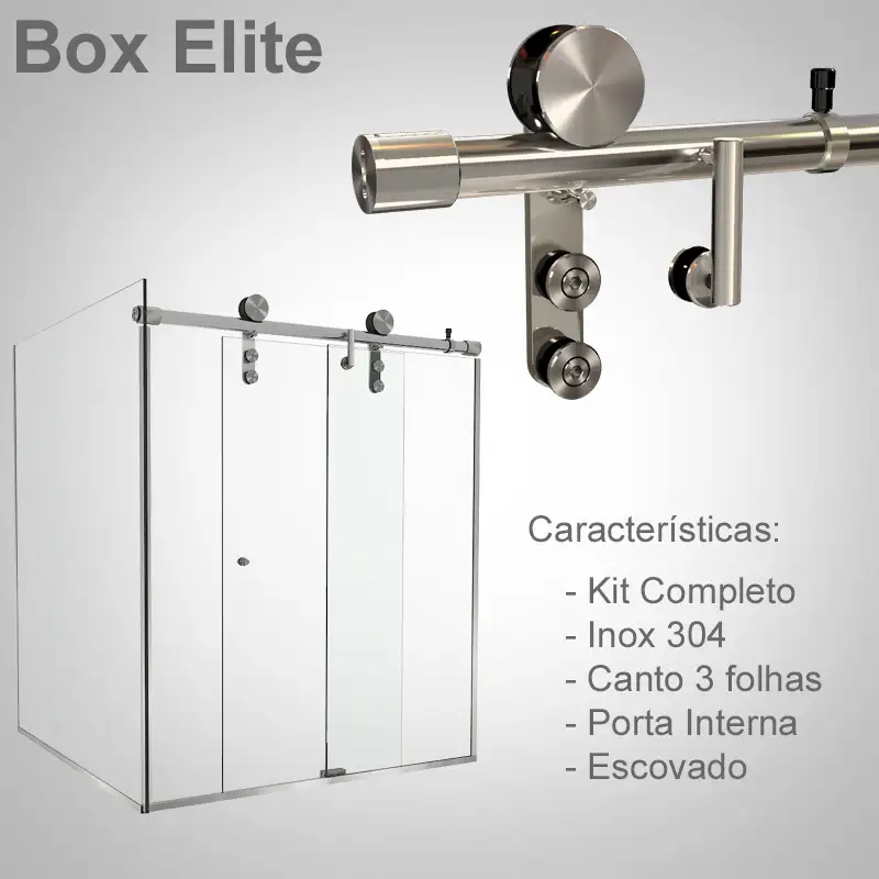 Canto Interno 3 Folhas Escovado